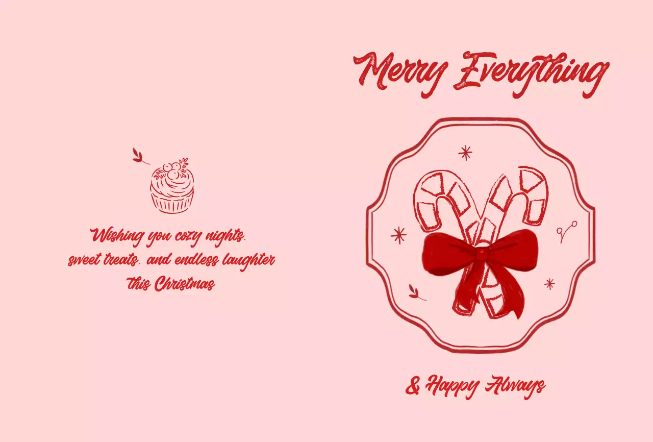 Pink Baby Christmas Card