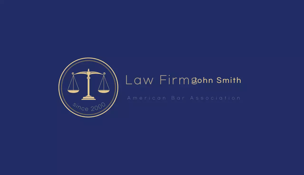 Logo Hukum Sederhana Biru Laut