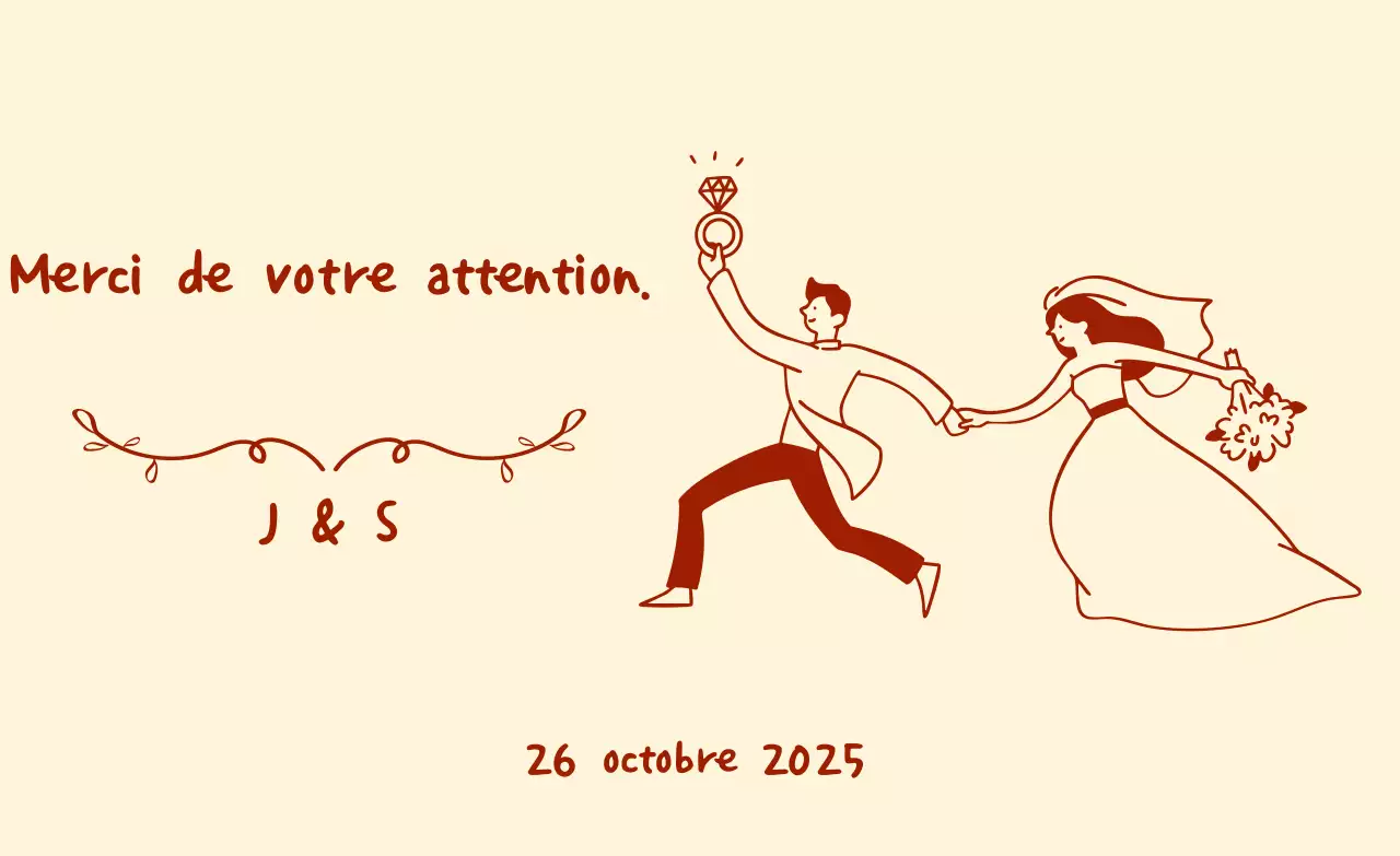 Merci de mariage simple et beige