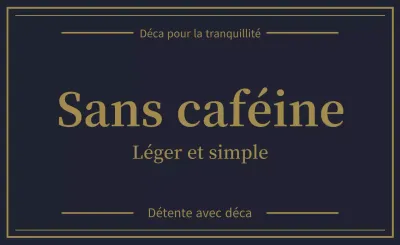 Publicité pour une boisson noire simple