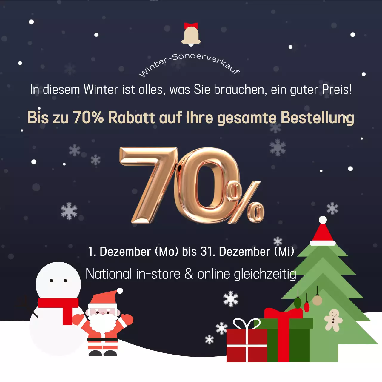 Black Simple Winter Sale Event