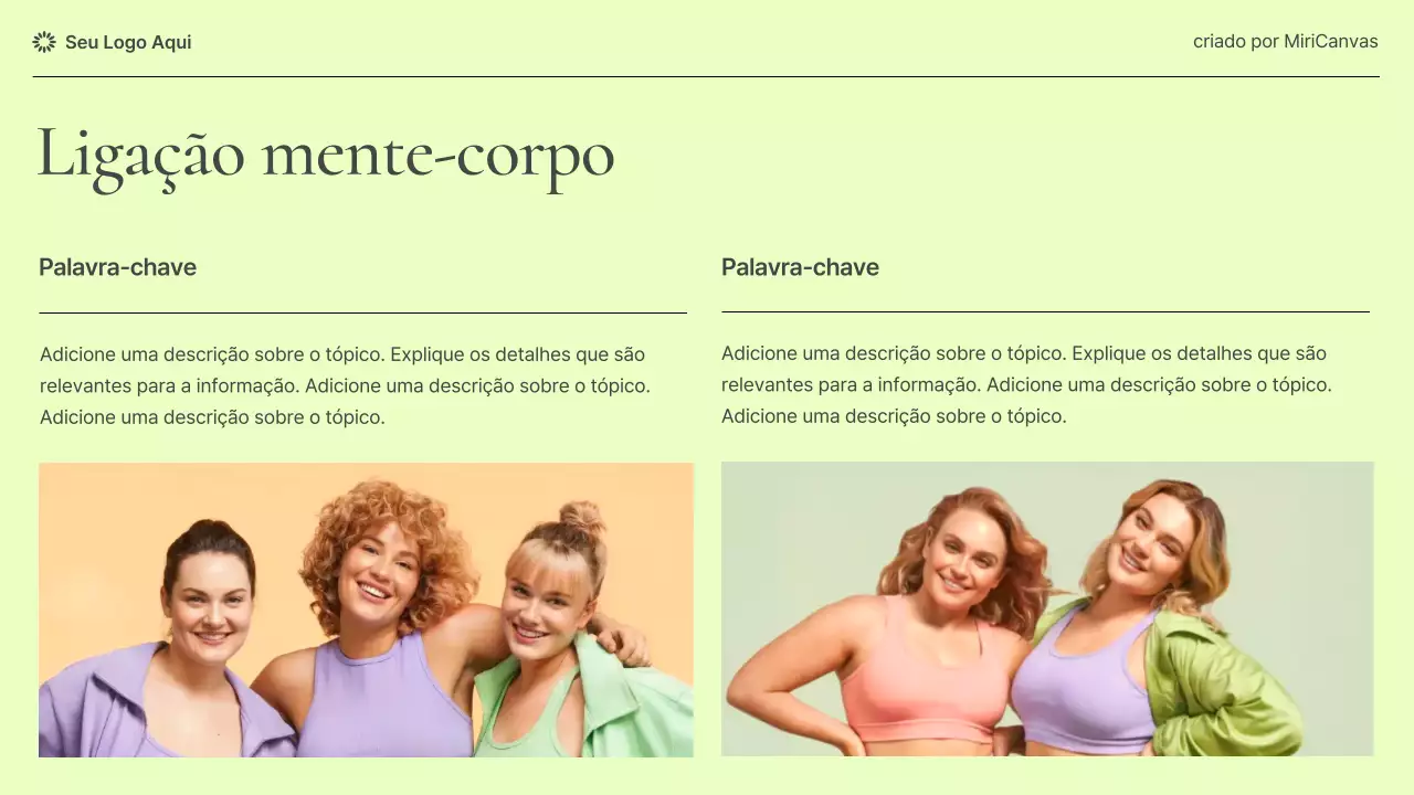 Apresentação informativa sobre saúde feminina moderna em tons pastel