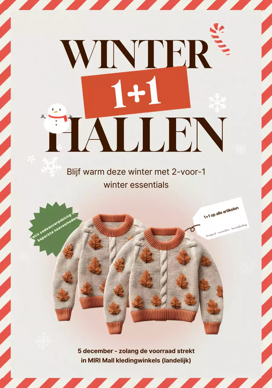 Oranje Eenvoudige Winteruitverkoop