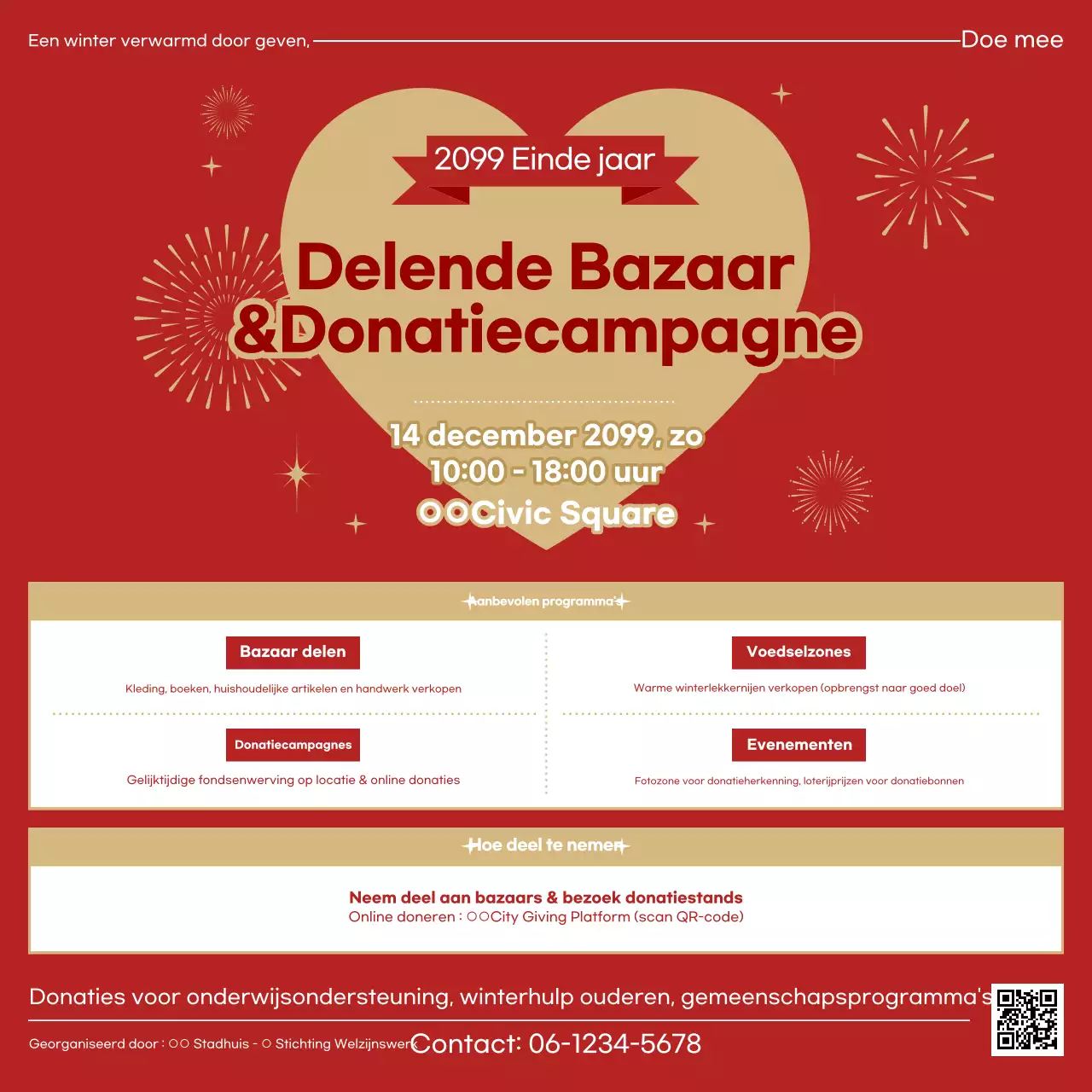 Red Simple Donatie Campagne Evenement