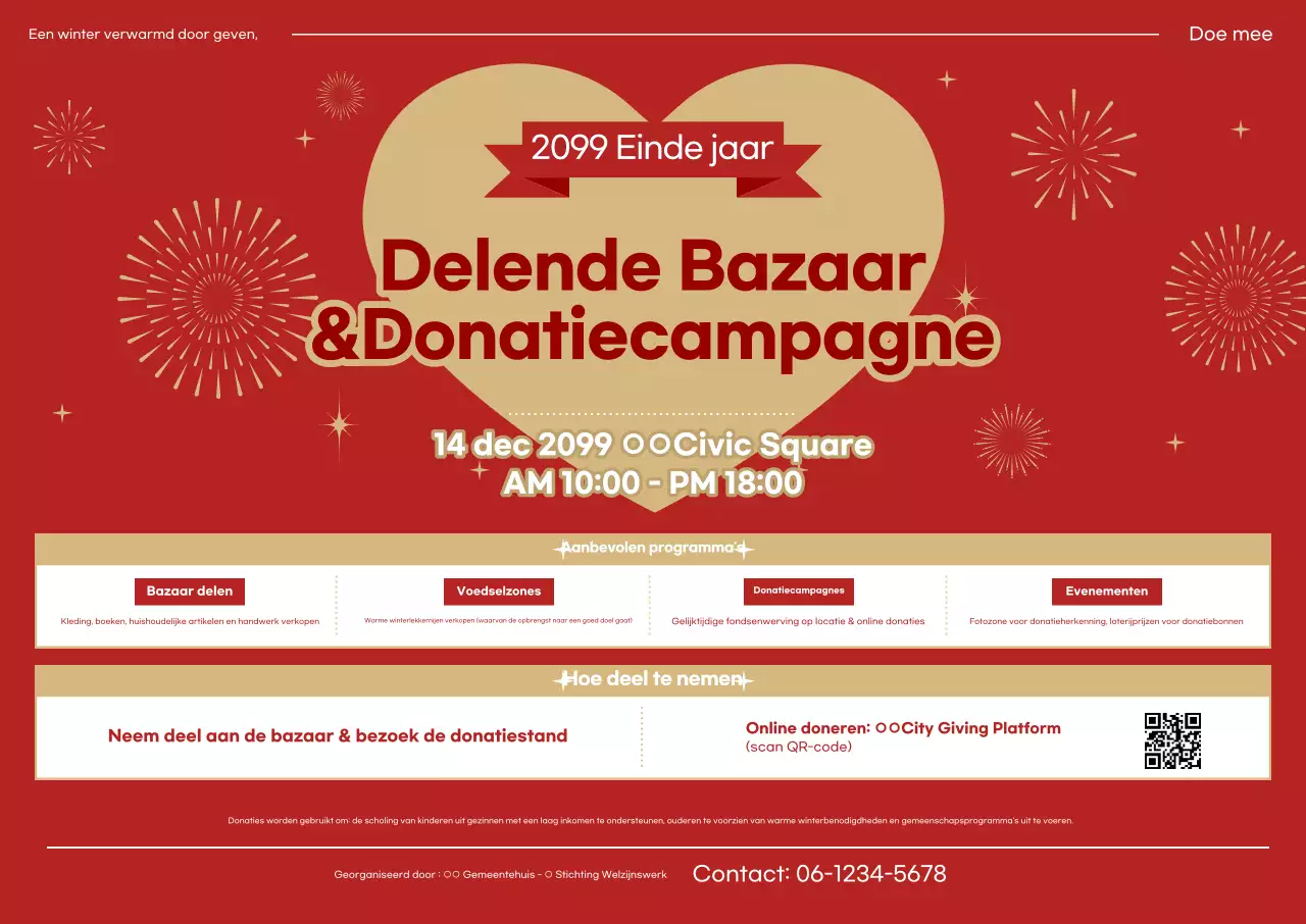 Red Simple Donatie Campagne Evenement