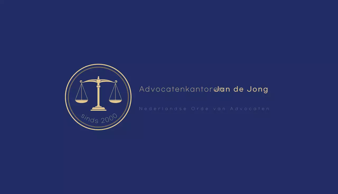 Marineblauw Simple Law-logo