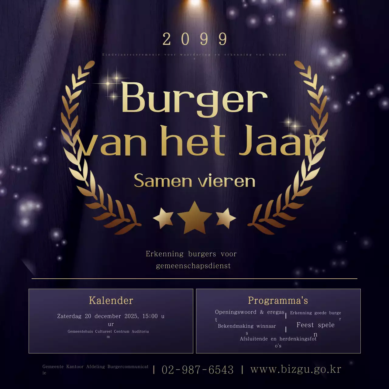 Blue Premium Gratitude Evenementengids