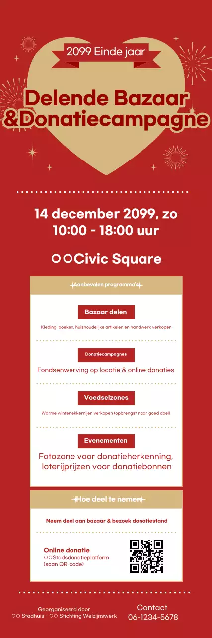 Red Simple Donatie Campagne Evenement