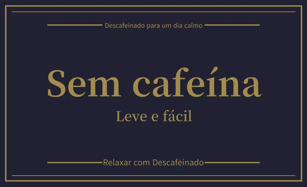 Propaganda de bebida preta simples