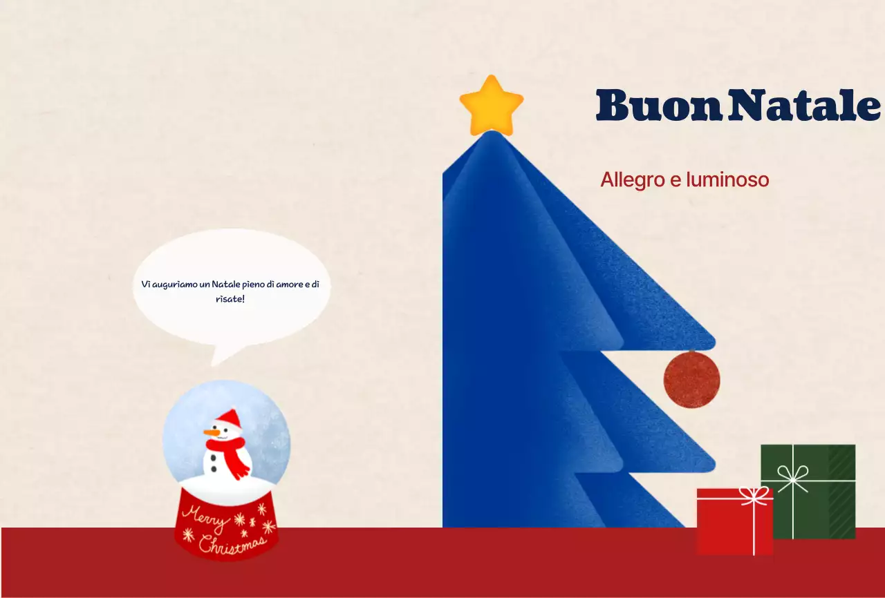 Biglietto di Natale semplice blu