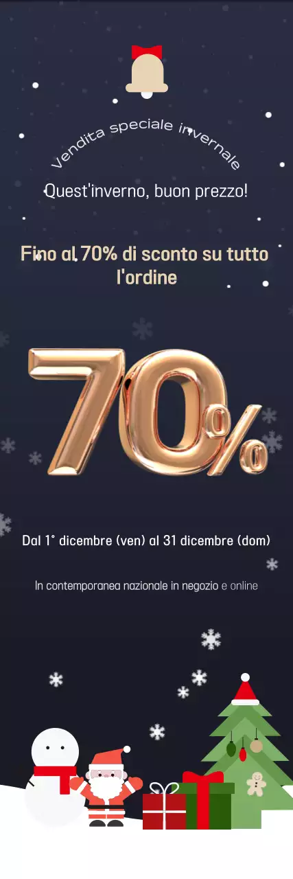 Evento di saldi invernali Black Simple