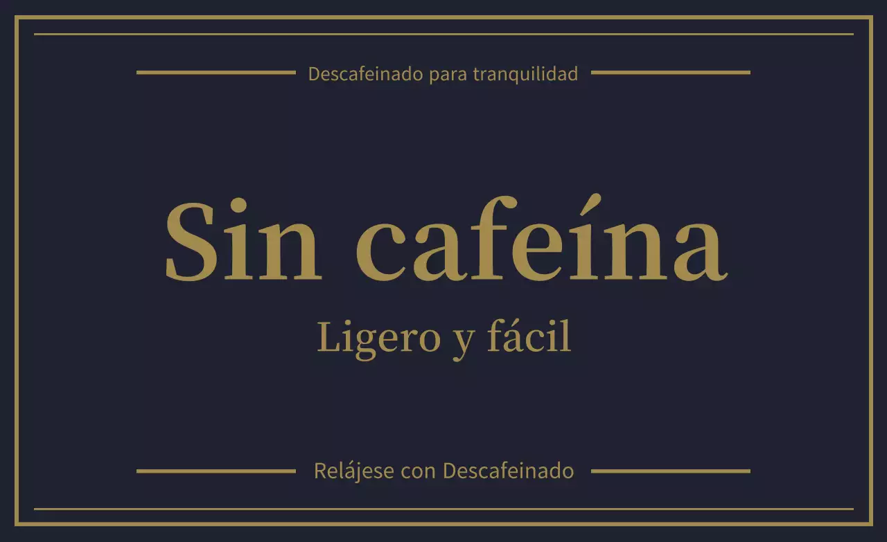 Anuncio de bebida simple negra