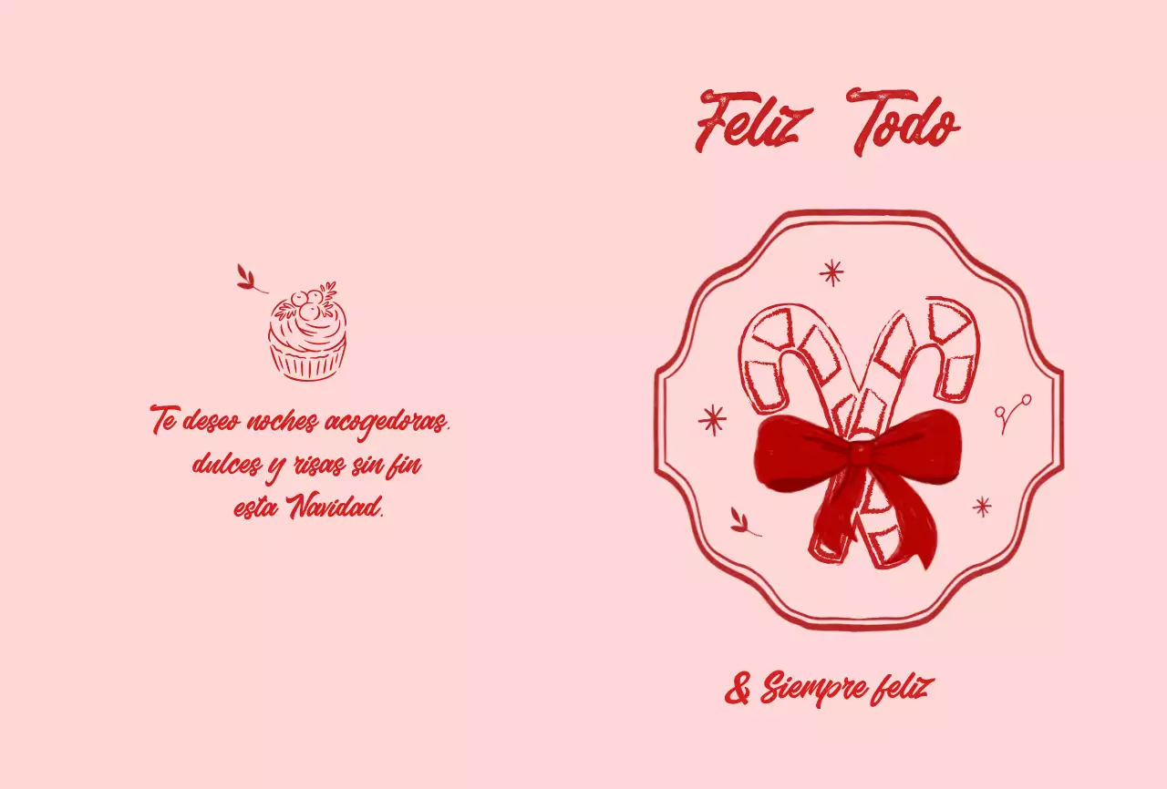 Tarjeta navideña de bebé rosa
