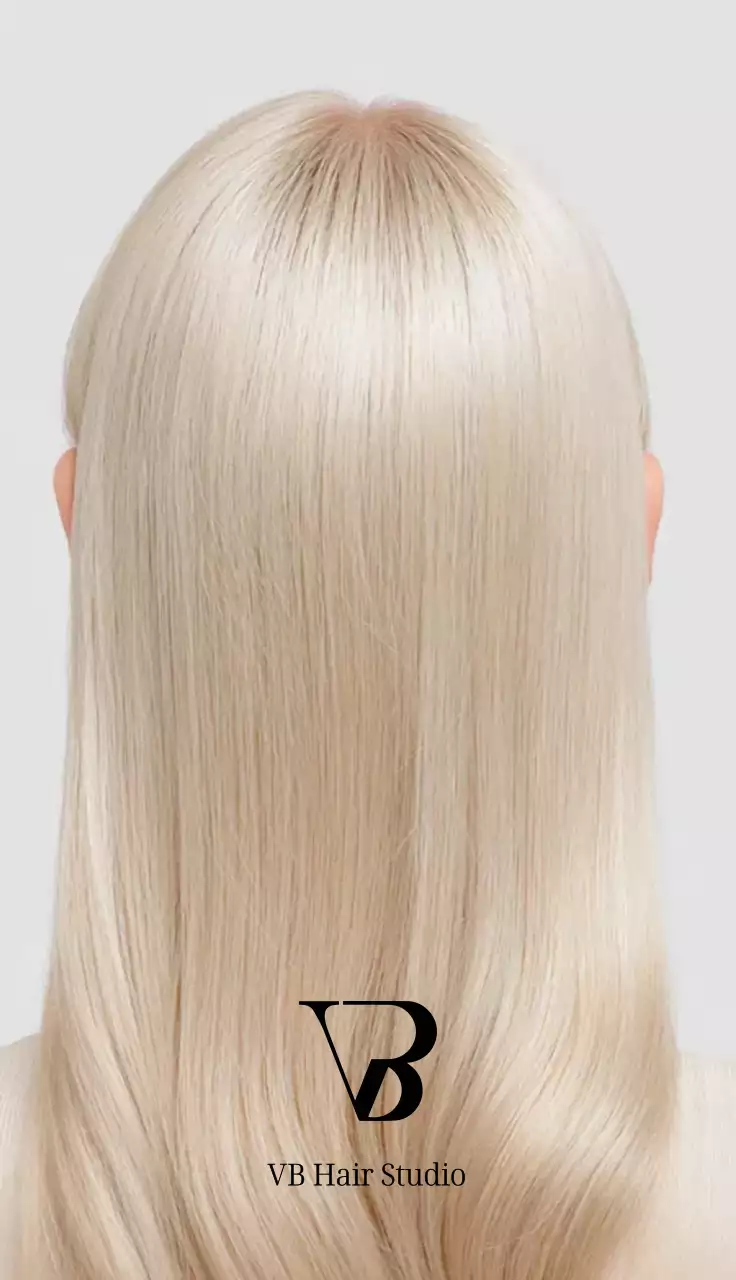 Promoção de penteado minimalista branco