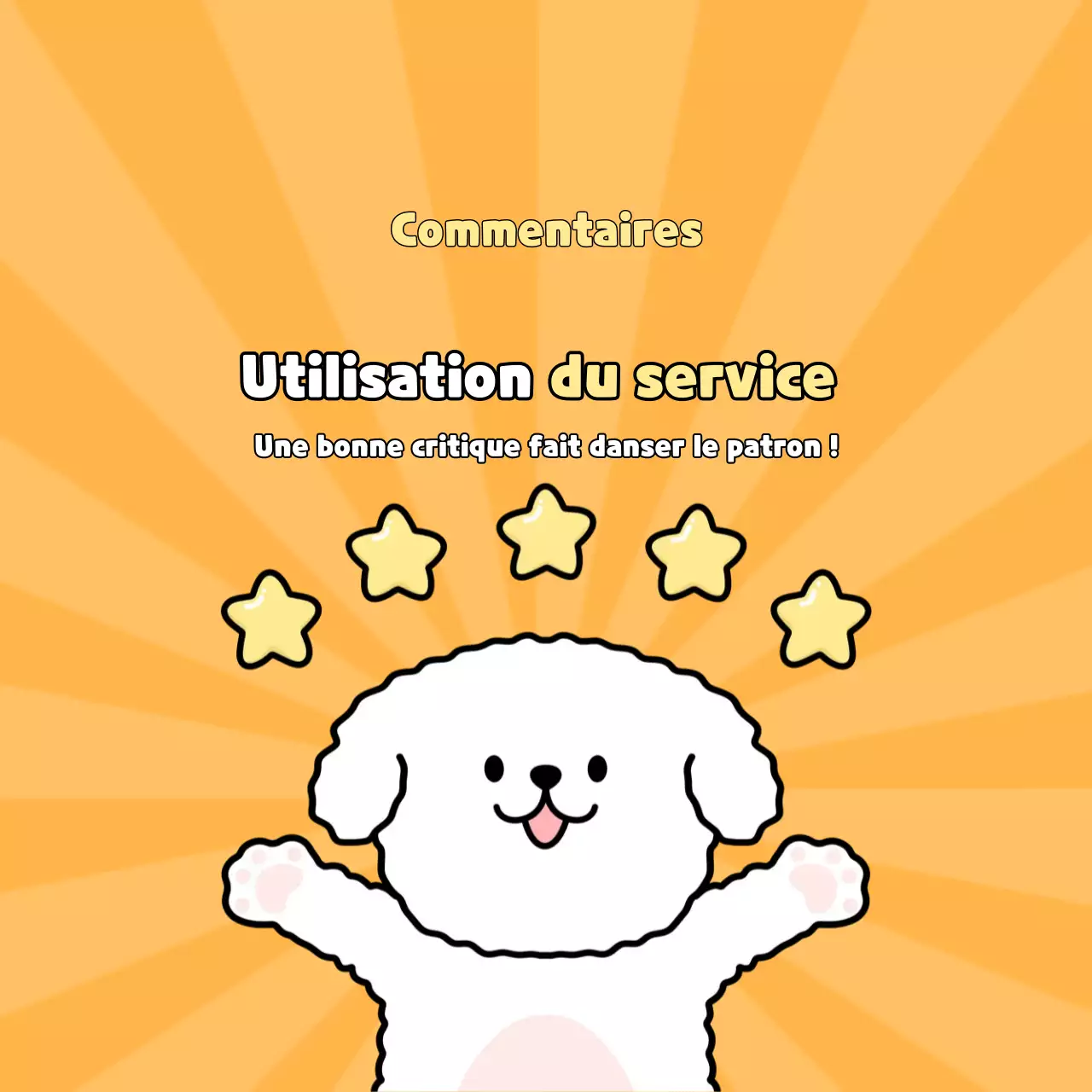 Événement de revue Orange Cute