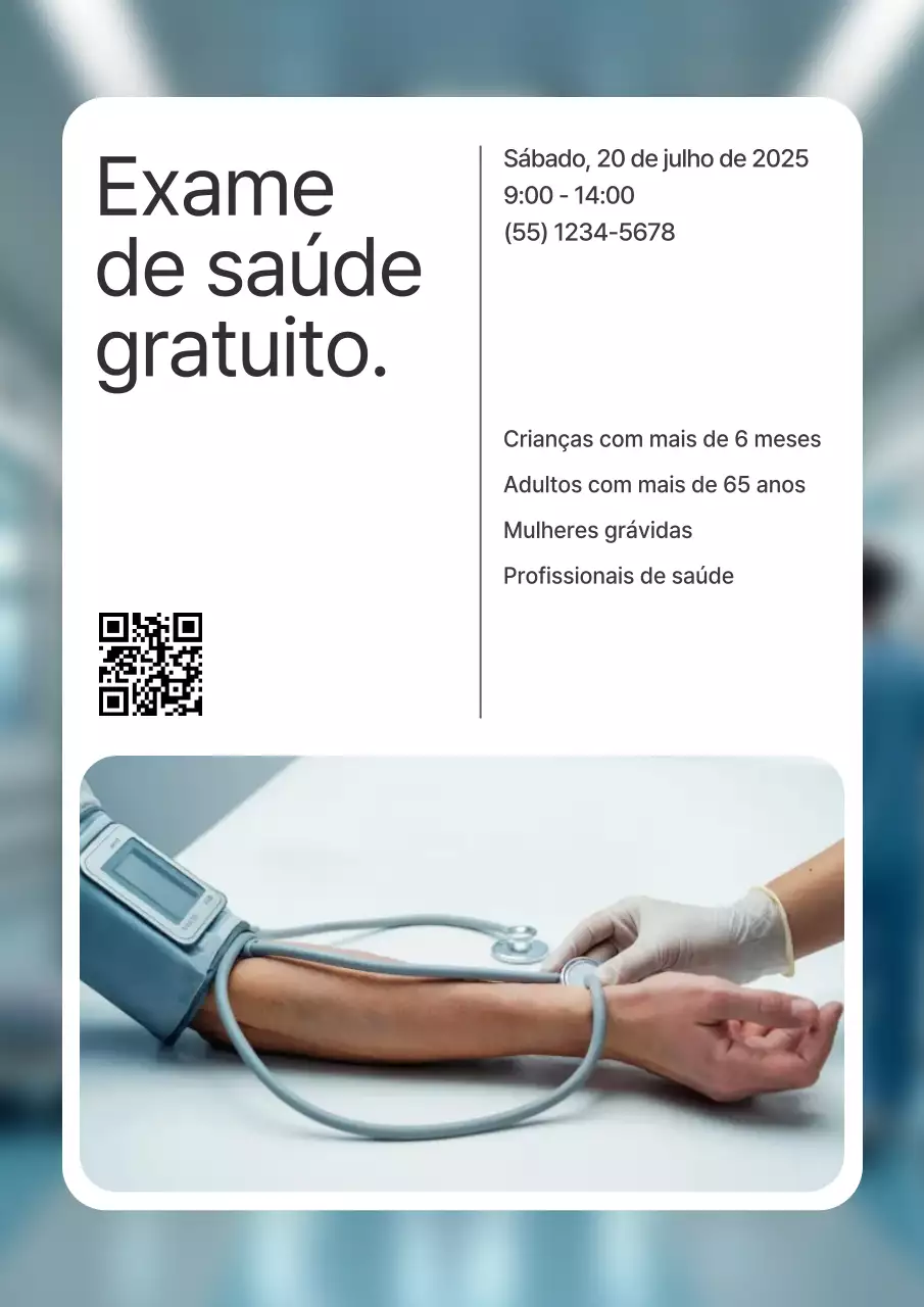 Cartaz de anúncio do evento White Modern Health