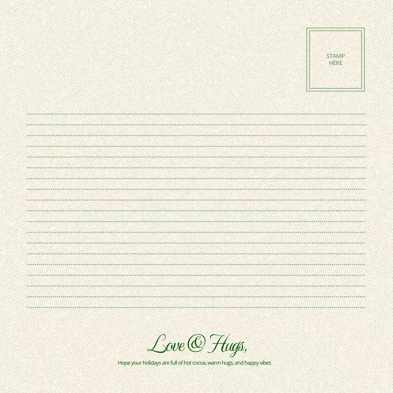 빨강 전통 크리스마스 엽서