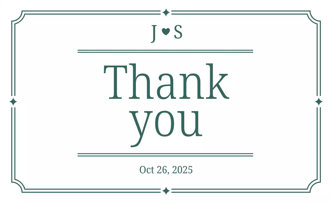 회색 심플 감사 카드