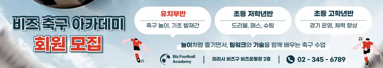 파랑 모던 축구 모집