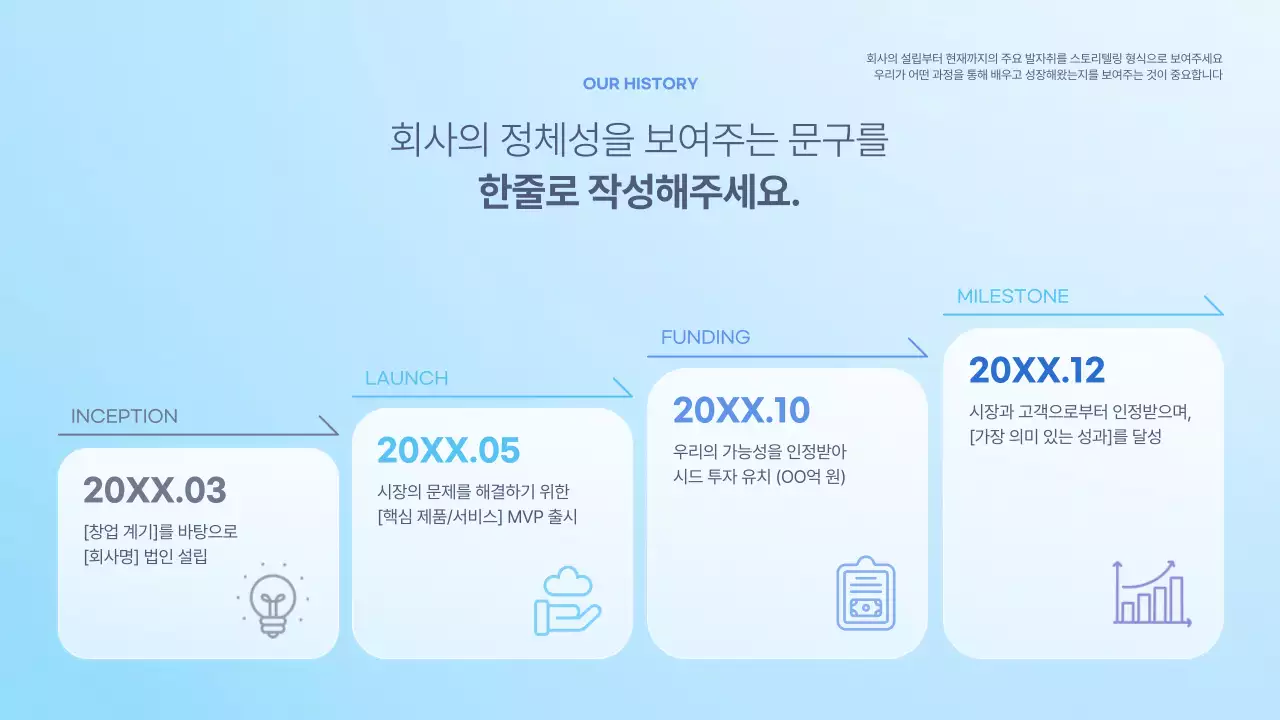 하늘색 모던 투자 보고서 IR