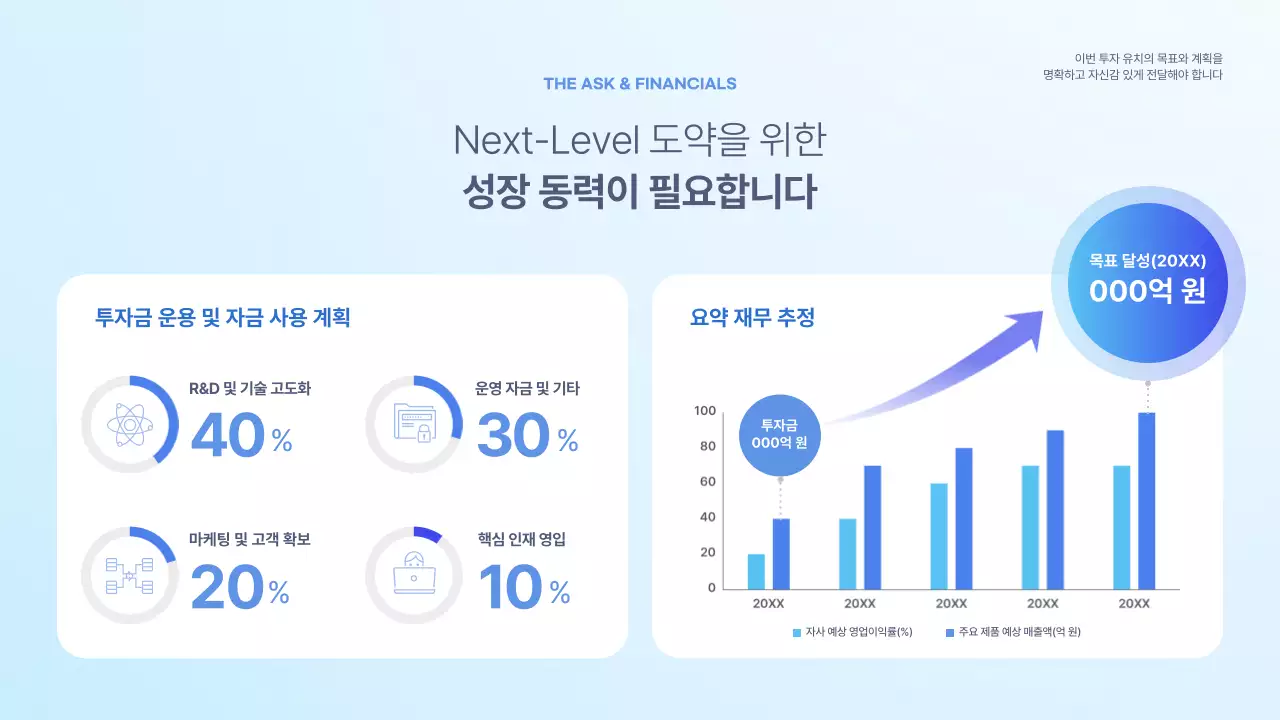 하늘색 모던 투자 보고서 IR