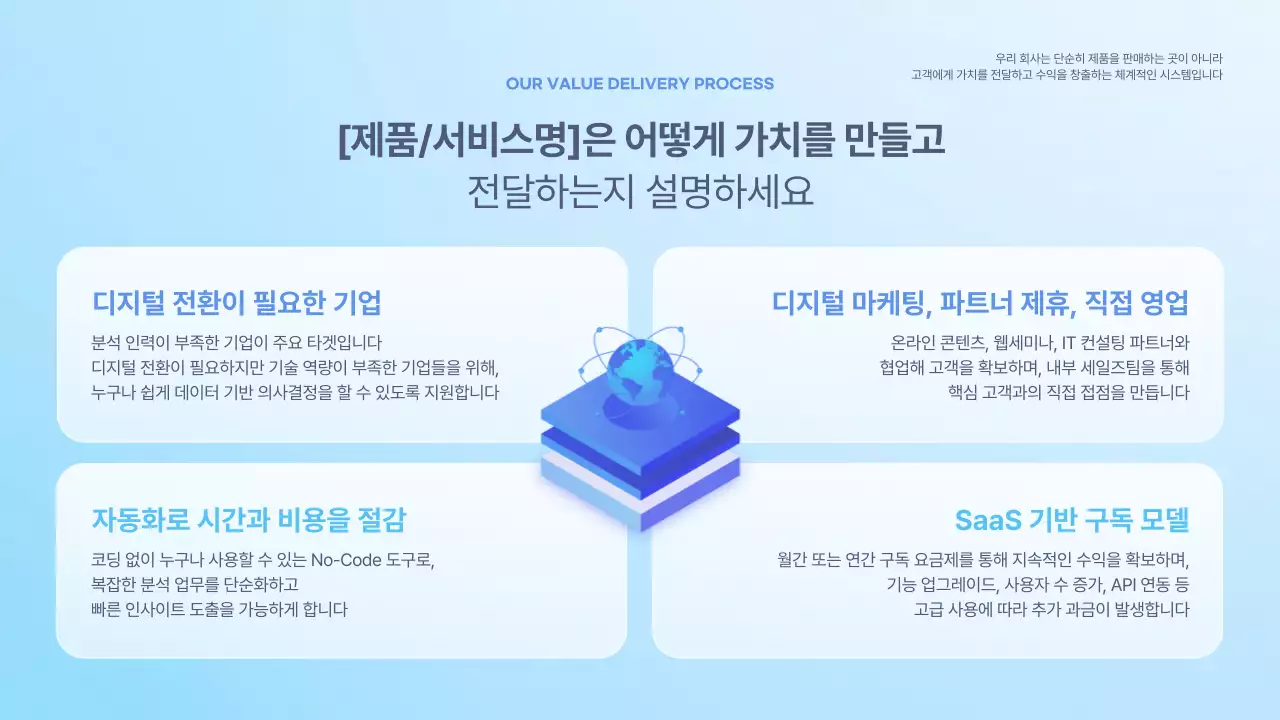 하늘색 모던 투자 보고서 IR