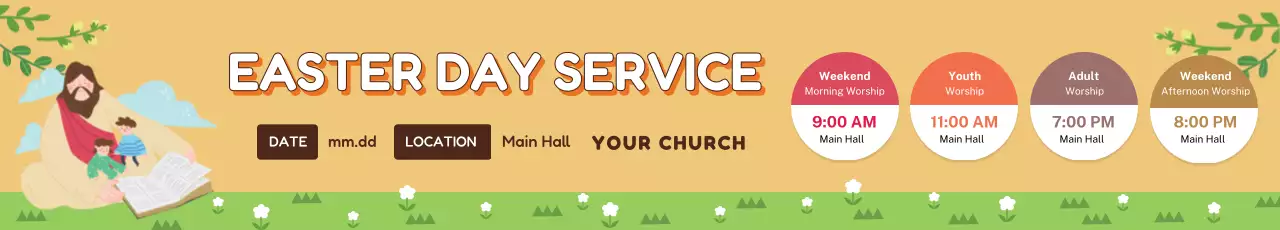Hình minh họa màu vàng dễ thương khuyến mãi lễ tạ ơn lễ Phục sinh
