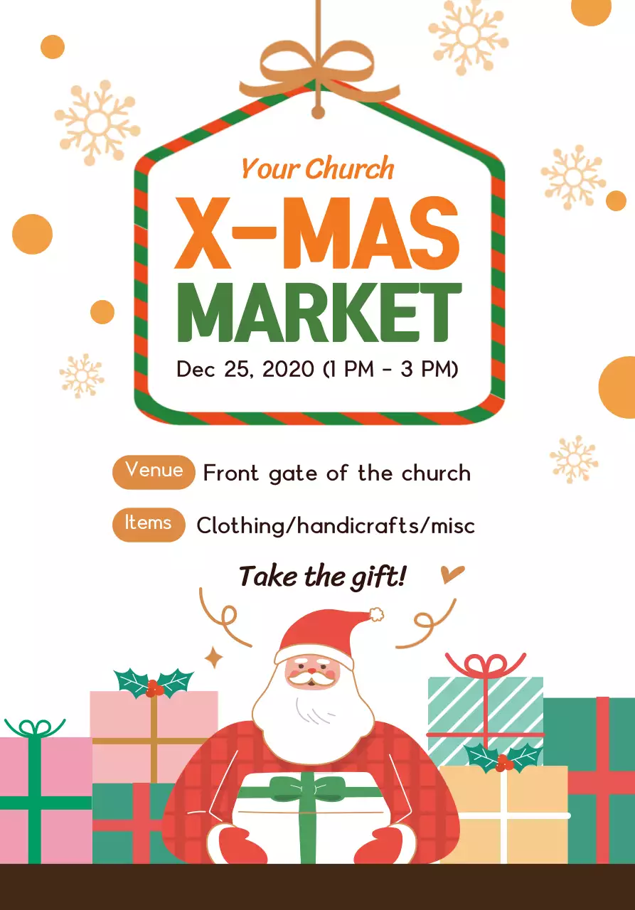 Poster Pengumuman Acara Natal Tradisional Merah