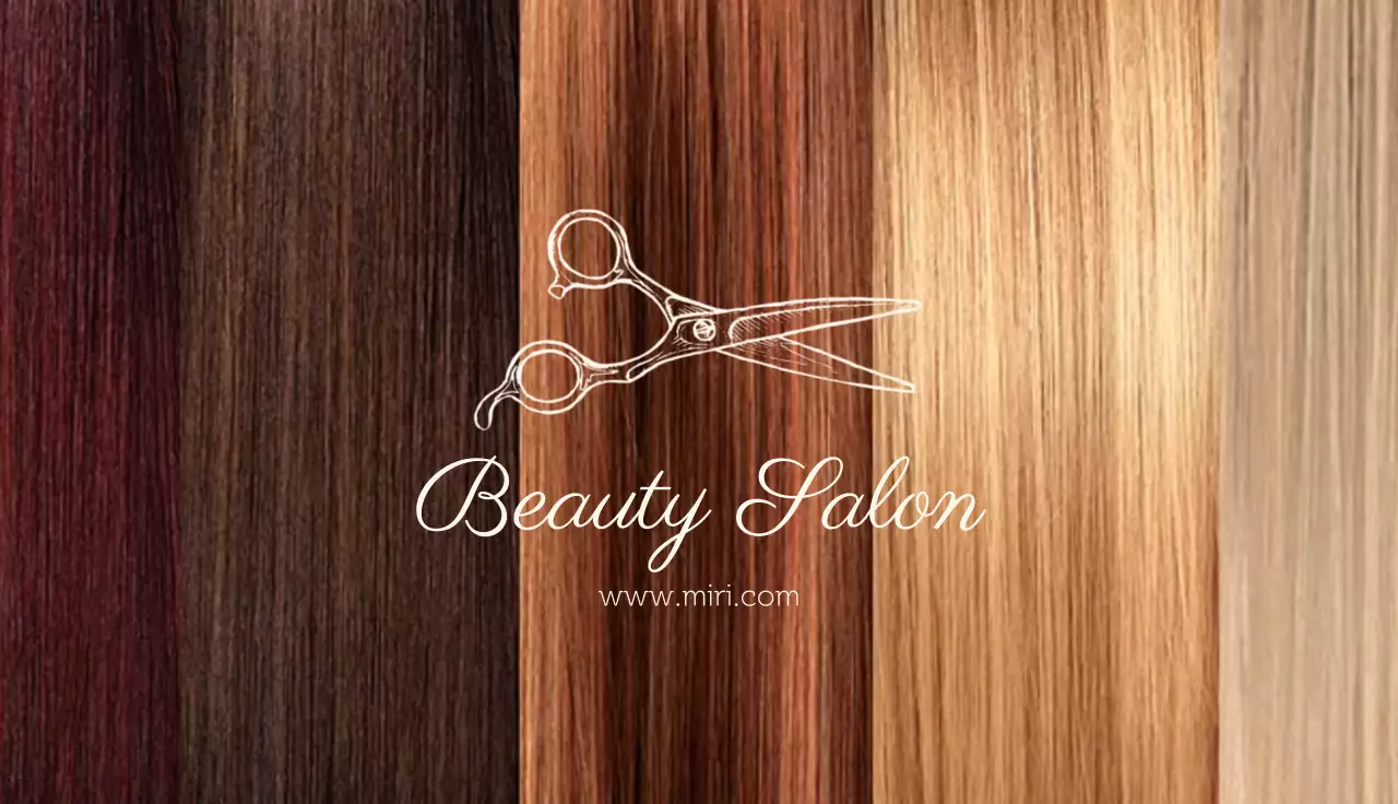 갈색 모던 미용실 광고