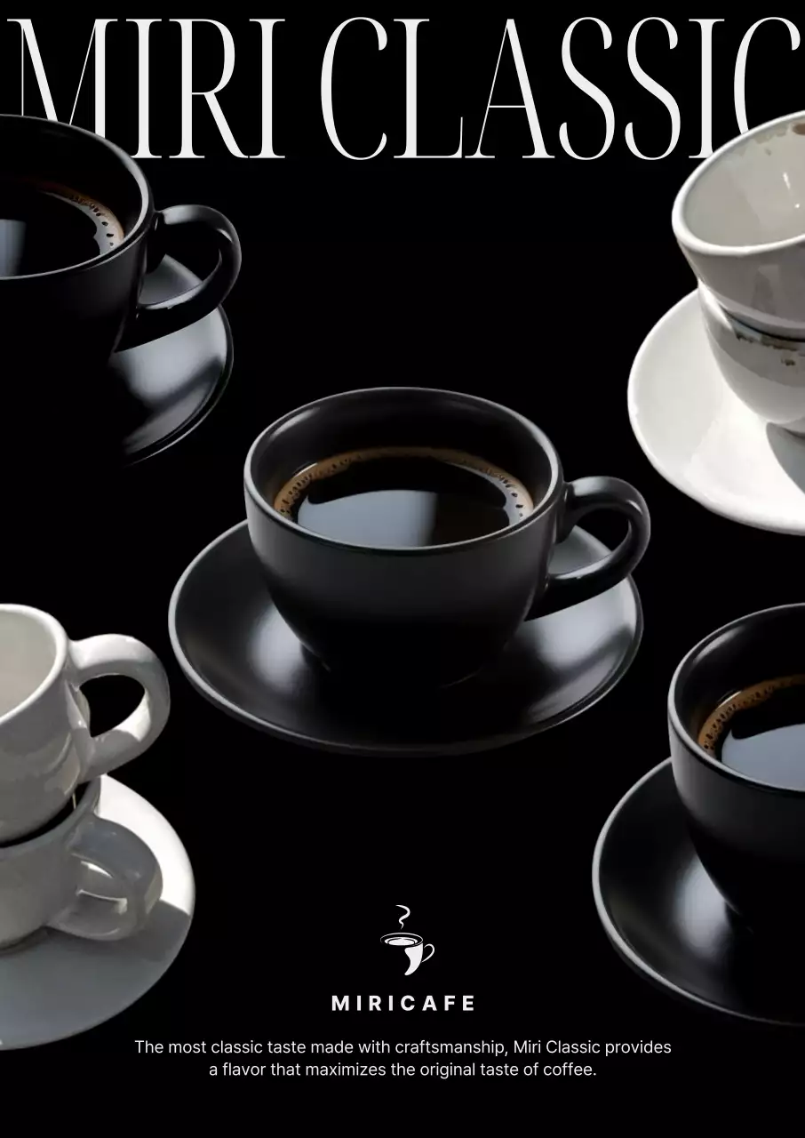 검정 클래식 커피 광고