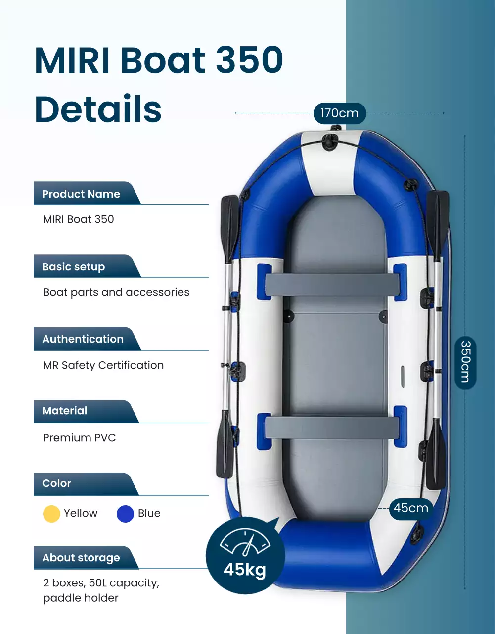 blue modern inflatable advertisement