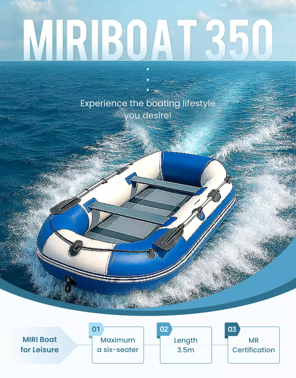 blue modern inflatable advertisement