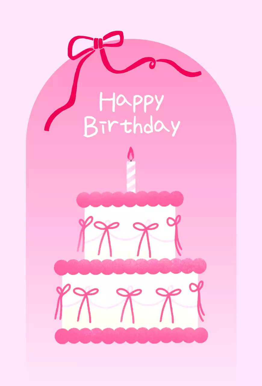 Mensagens de aniversário minimalistas em tons de rosa