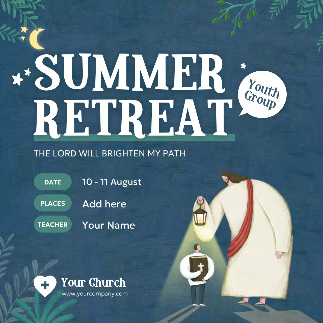 Blue Traditional Summer Event Instagram Post