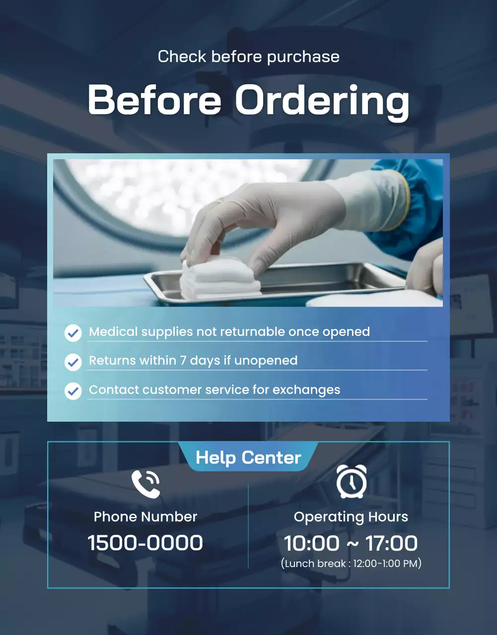 blue modern medical promotion