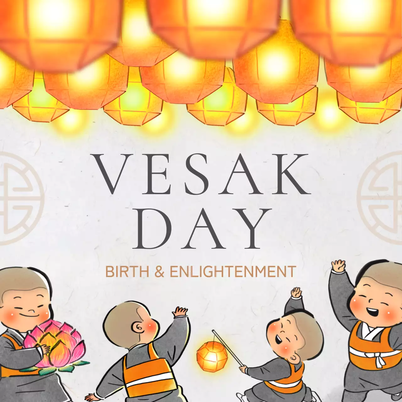 Orange Traditional Festival Announcement Instagram Post