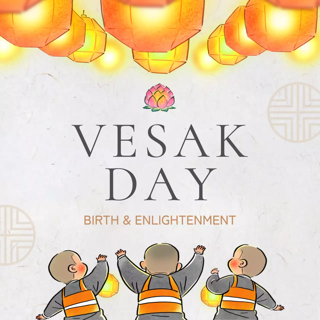 Orange Traditional Festival Announcement Instagram Post