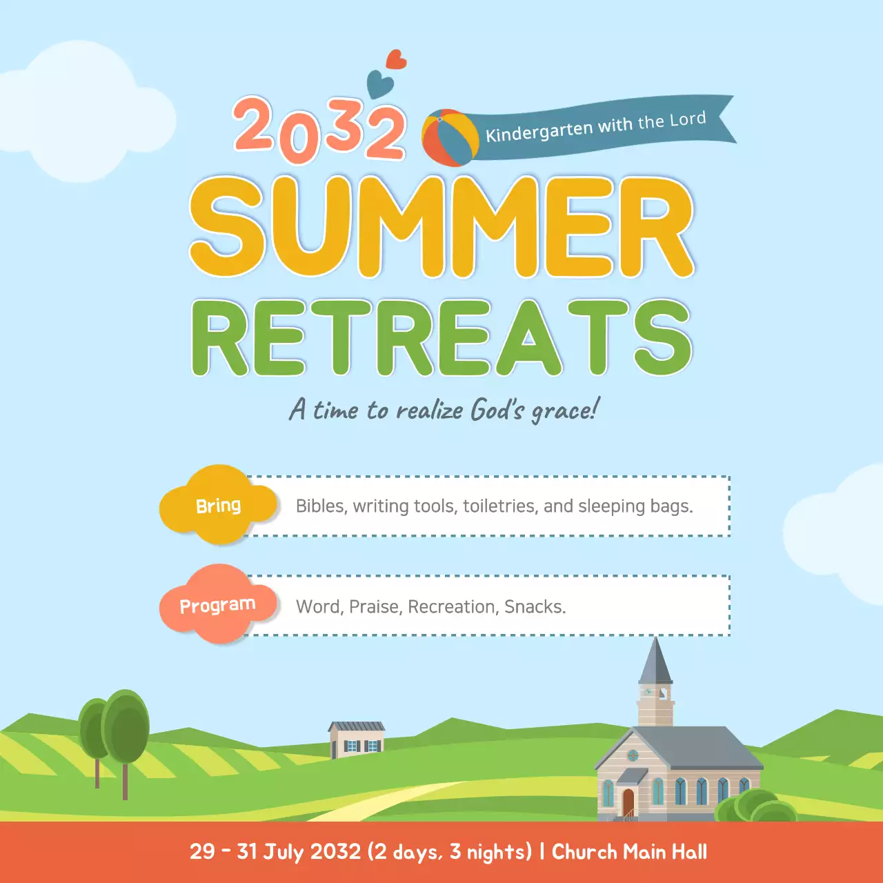 Blue Simple Summer Event Instagram Post