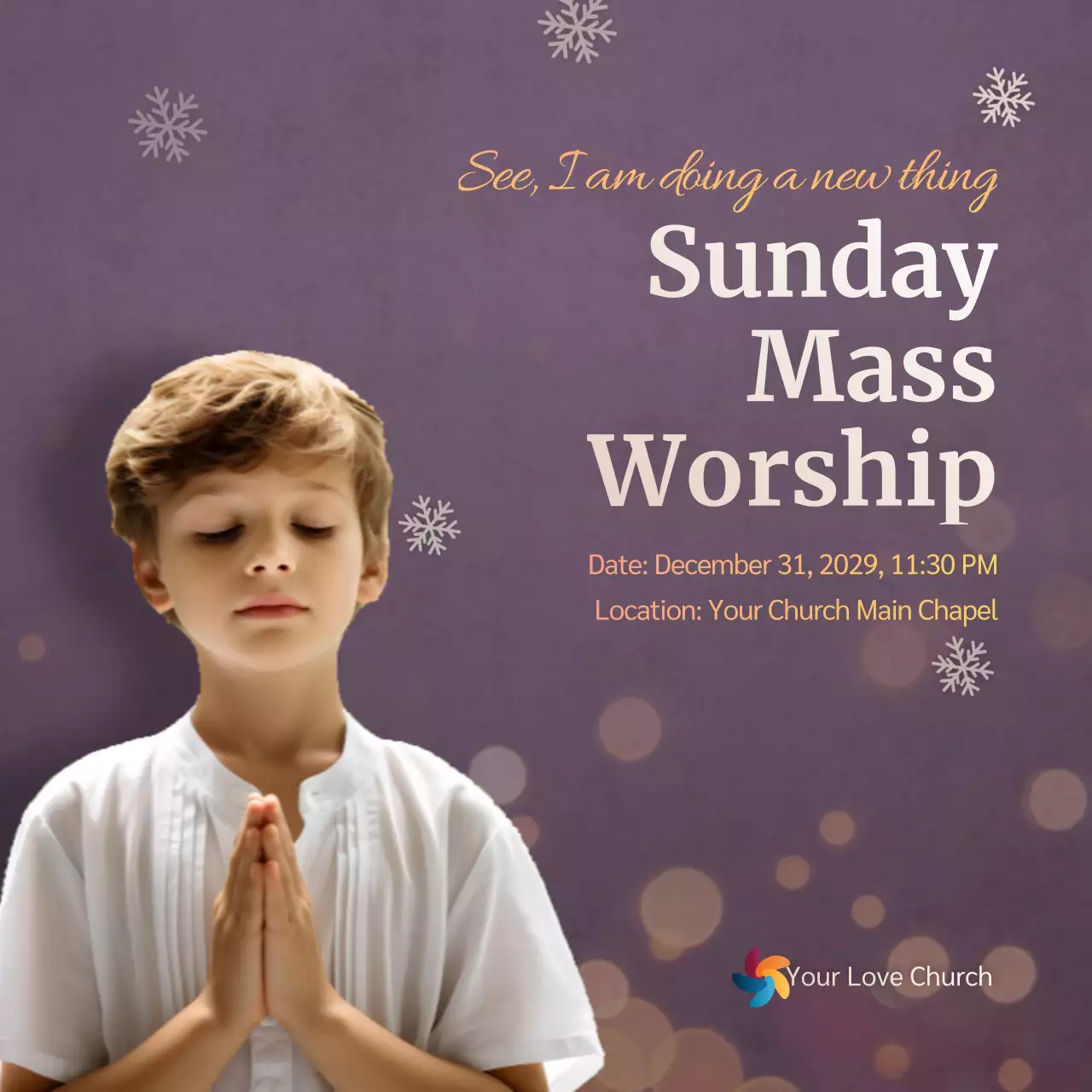 Grey Minimal Worship Invitation Instagram Post