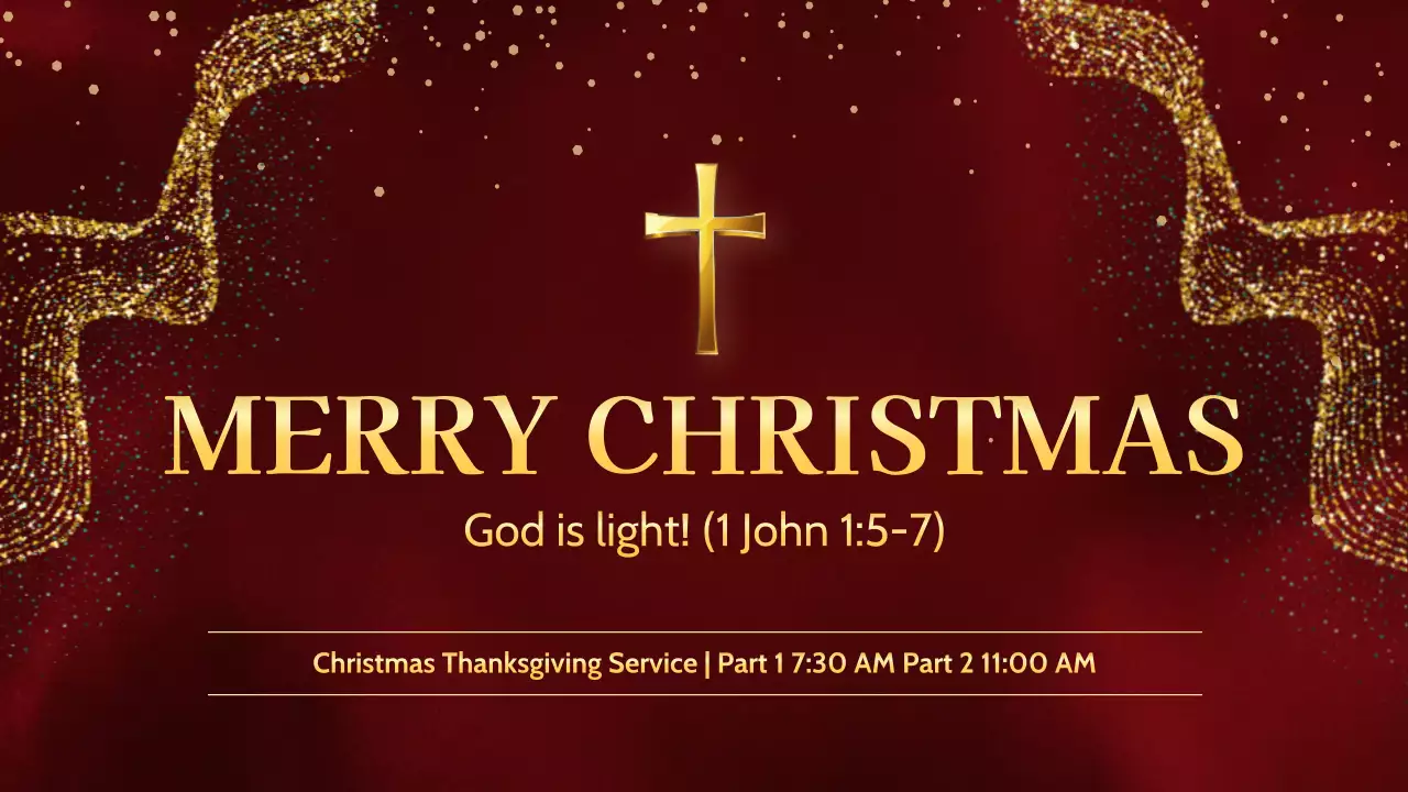 Thông báo Giáng sinh truyền thống màu đỏ trên YouTube Thumbnail