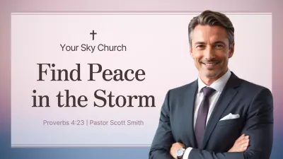 Pink Elegant Church Invitation YouTube Thumbnail