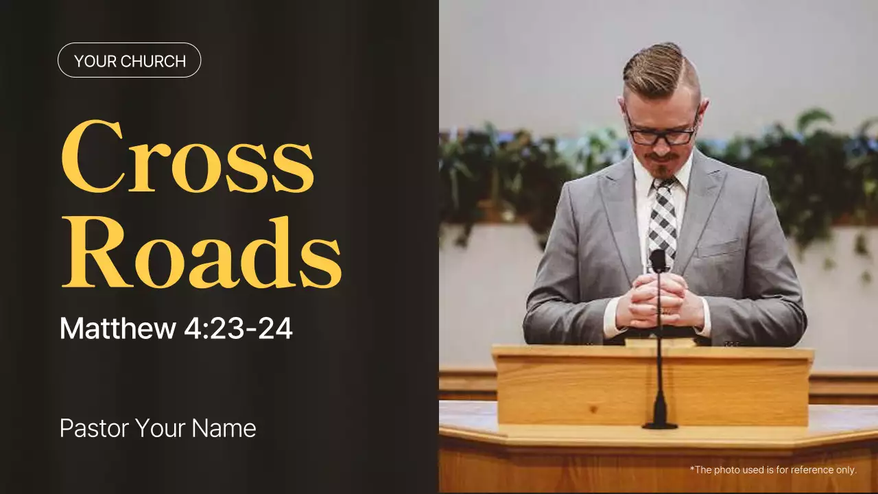 Yellow Traditional Church Announcement YouTube Thumbnail