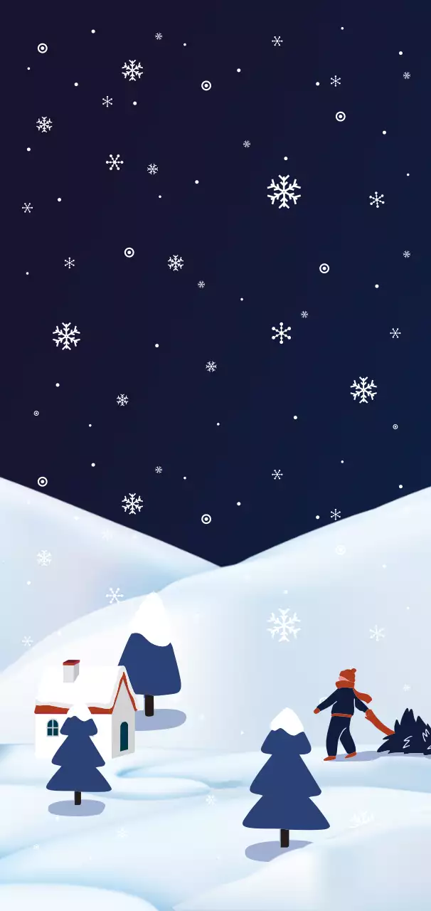 남색 심플 겨울 감성 디자인