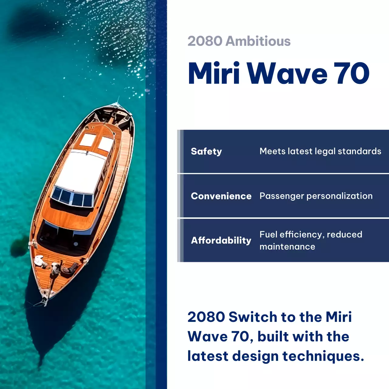 blue modern yacht promotion