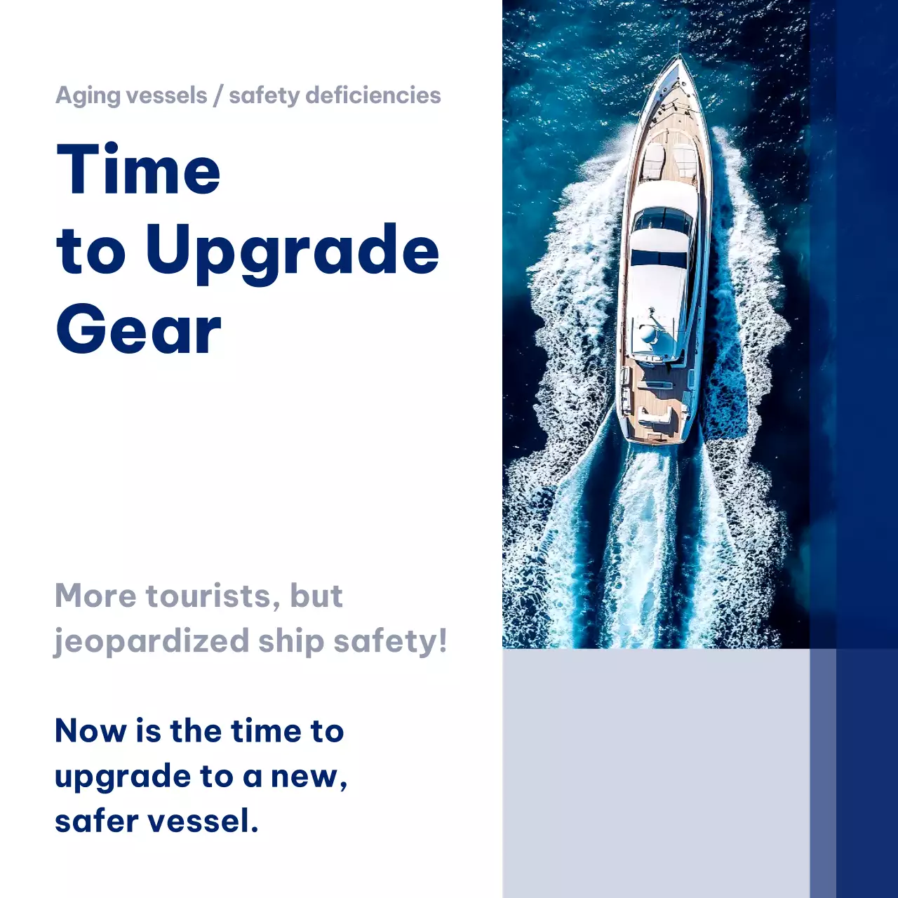 blue modern yacht promotion