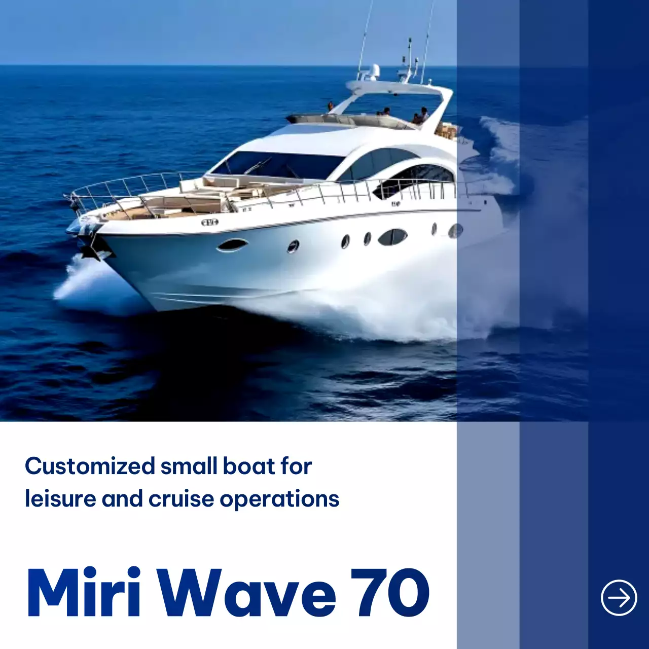 blue modern yacht promotion