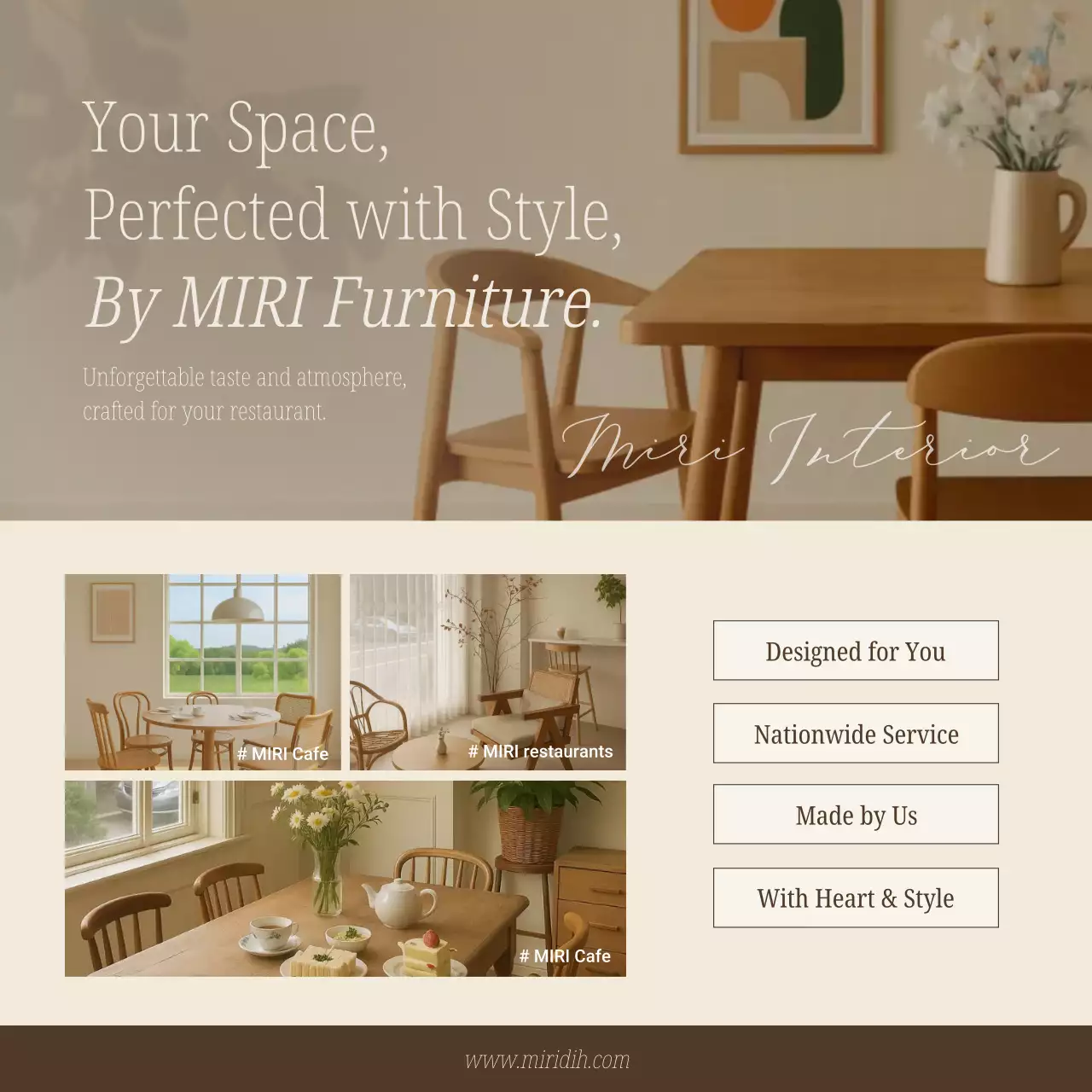 beige elegant furniture promotion