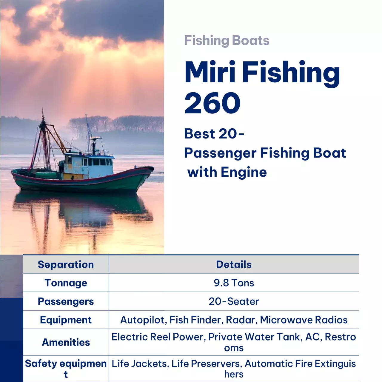 blue modern yacht promotion