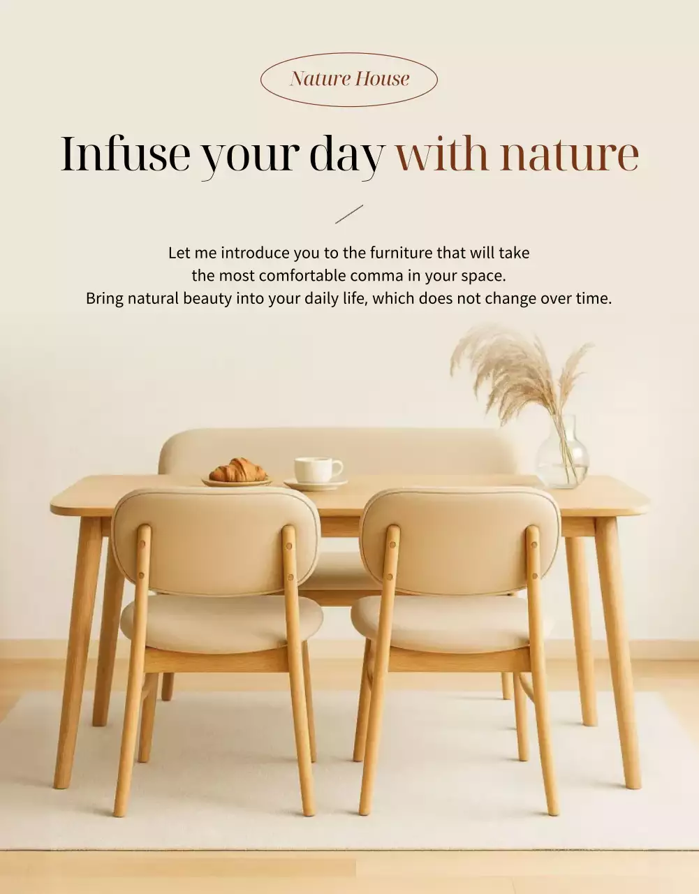 beige minimalist furniture template