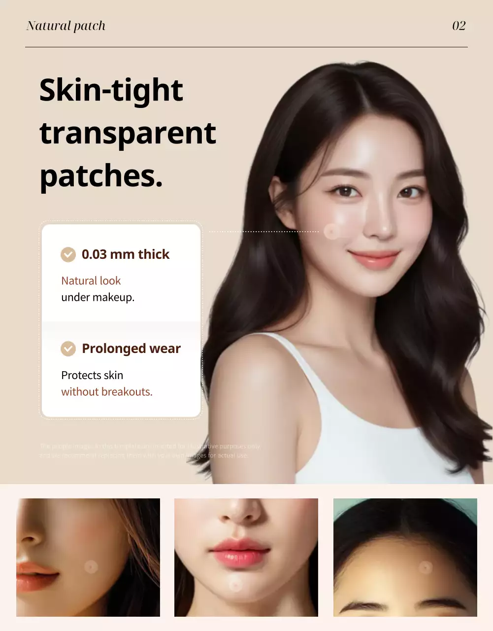 iklan perawatan kulit modern berwarna krem